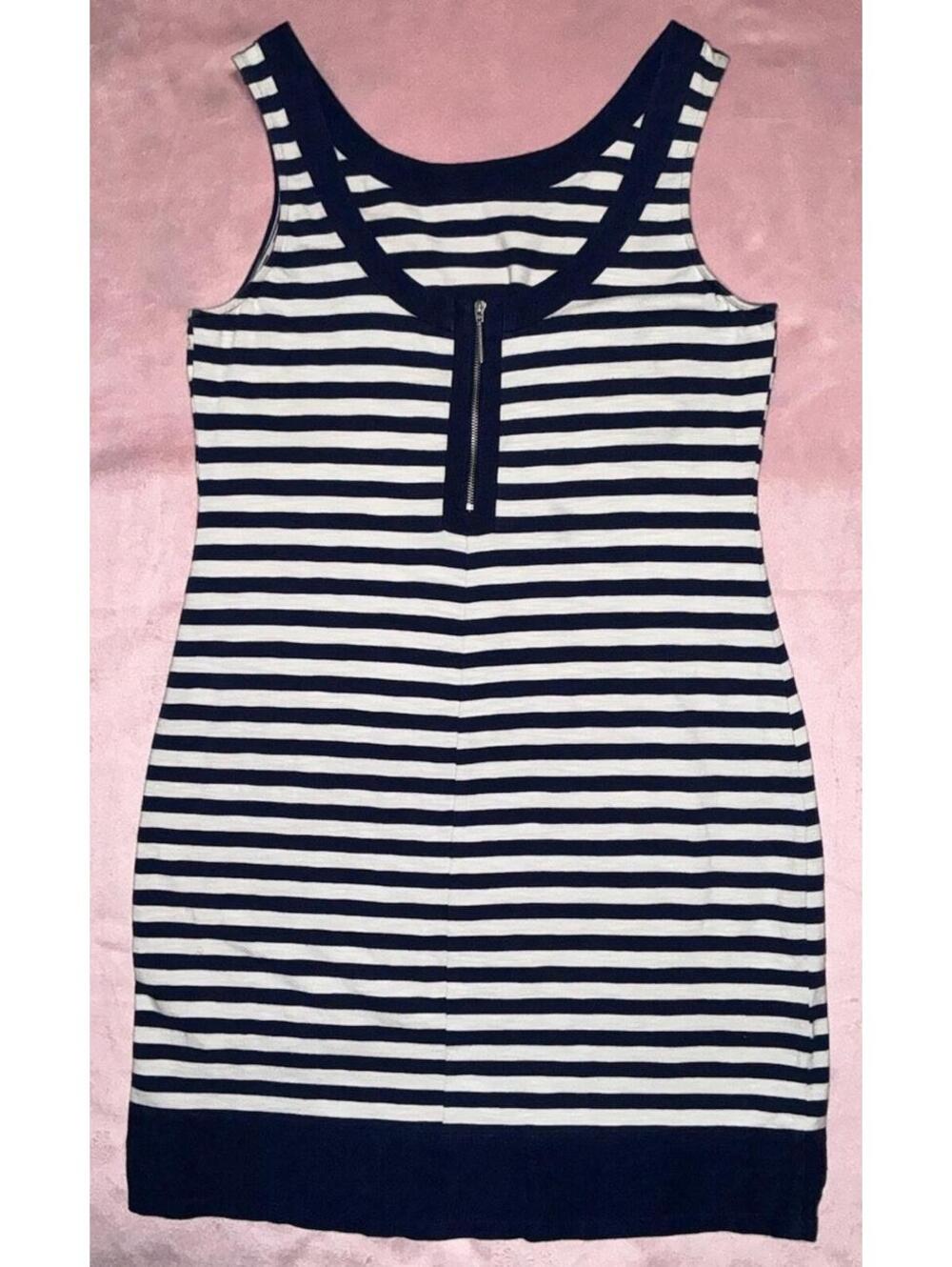 Tommy Bahama Midi Dress Blue White Stripes Size S/P